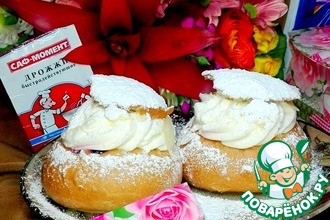 Масленичная булочка на кокосовом молоке