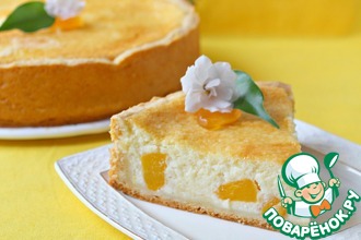 Нежнейший творожный пирог с персиками "Светланка"