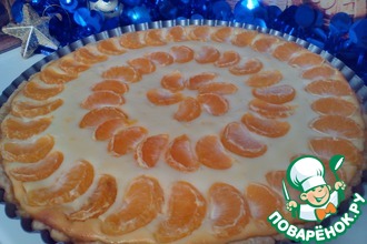 Творожный тарт с мандаринами