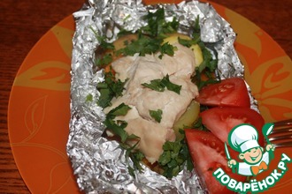 Курица с овощами в фольге