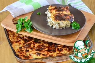 Баклажаны, запеченные с курицей и сыром