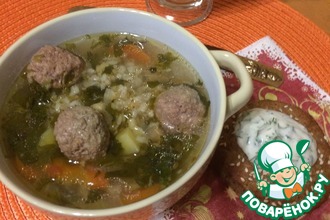 Бараний суп с фрикадельками