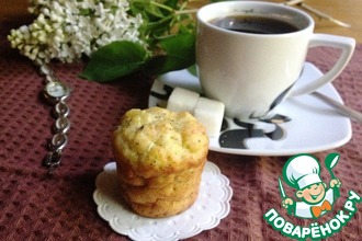 Кабачково-сырные маффины с мятой