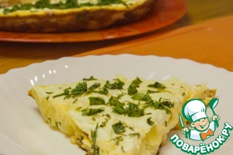 Омлет с картофелем и мягким сыром