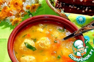 Суп с куриными фрикадельками
