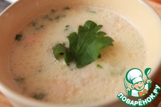 Чаудер с лососем и кукурузой