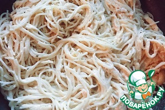Сливочная паста с кальмаром
