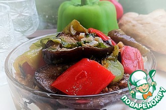 Маринованные баклажаны с перцем "Суточные"