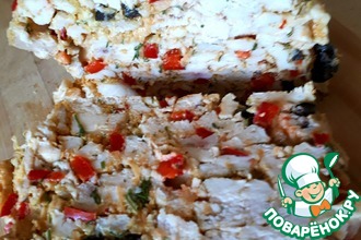 Куриный а-ля холодец с сыром и овощами
