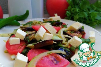 Салат с баклажанами и сыром
