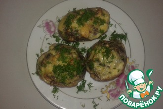 Жюльен в картофельных лодочках