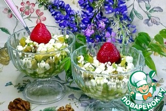 Десерт из творога и авокадо