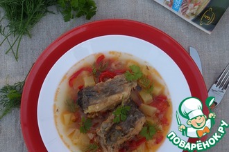 Сом с овощами в мультиварке