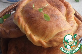 Пирожки с горохом и копченостями
