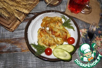 Рыба с кабачками в сырно-сметанном соусе