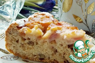 Постная шарлотка с яблоками