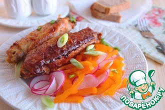 Крылья индейки в горчичном маринаде