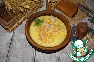 Суп мясной "Молочно-сырный"
