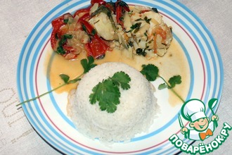 Рыбная мукека с рисом