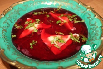 Борщ с ушками из теста