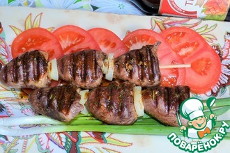 Шашлычки из сердец индюшки