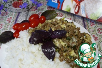Омлет с фаршем для быстрого завтрака