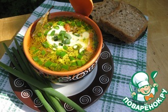 Рисовый суп "Быстрый" с куриной печенью