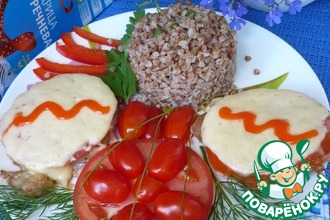 Свиной эскалоп с помидорами и сыром