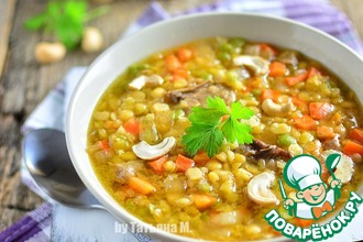 Чечевичный суп с уткой и кешью