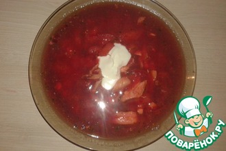 Свекольник на курином бульоне