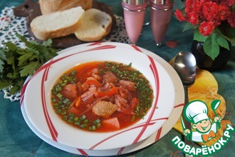 Борщ с баклажанами