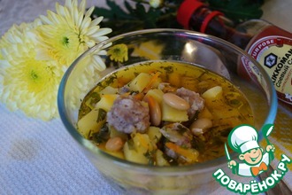 Суп фасолевый с фрикадельками