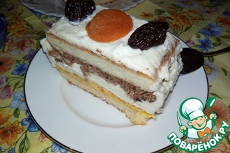 Пирожное с черносливом и курагой