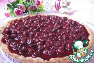 Вишнёвый тарт с кремом из пломбира