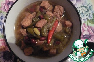 Суп фасолевый с мясом