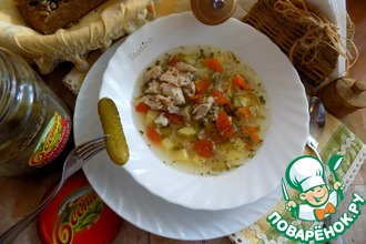 Рассольник с рисом и курицей