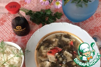 Суп с крабовыми палочками