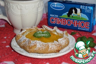 Галеты с творогом и персиками