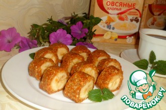Овсяные роллы с бананом