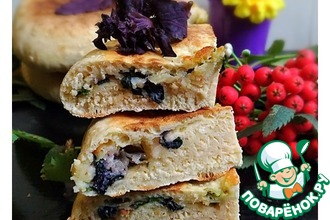 Лепешки с сыром и базиликом