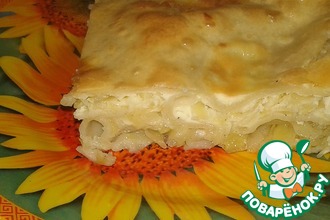 Запеканка с картофелем и пельменным тестом