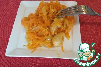 Дальневосточный морковный салат с курицей