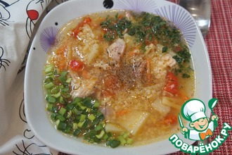 Куриный суп с пшеном