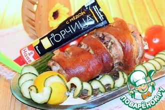 Запеченная рулька с медовово-горчичной пропиткой