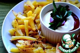 Картофель фри в духовке без масла