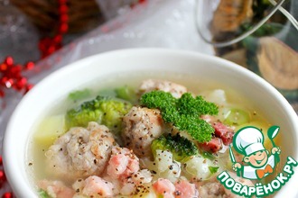 Суп "Две капусты" с мясными шариками