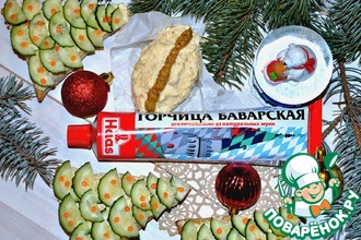 Закусочные бутерброды "Елочки" с сырным паштетом