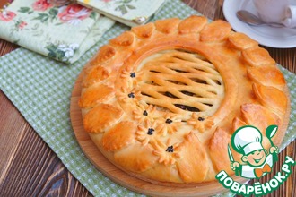 Пирог с квашеной капустой и опятами