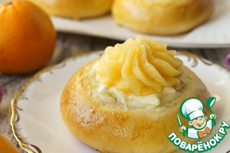 Творожные ватрушки с курдом и шоколадом