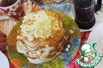 Блины по-русски с яичной заливкой